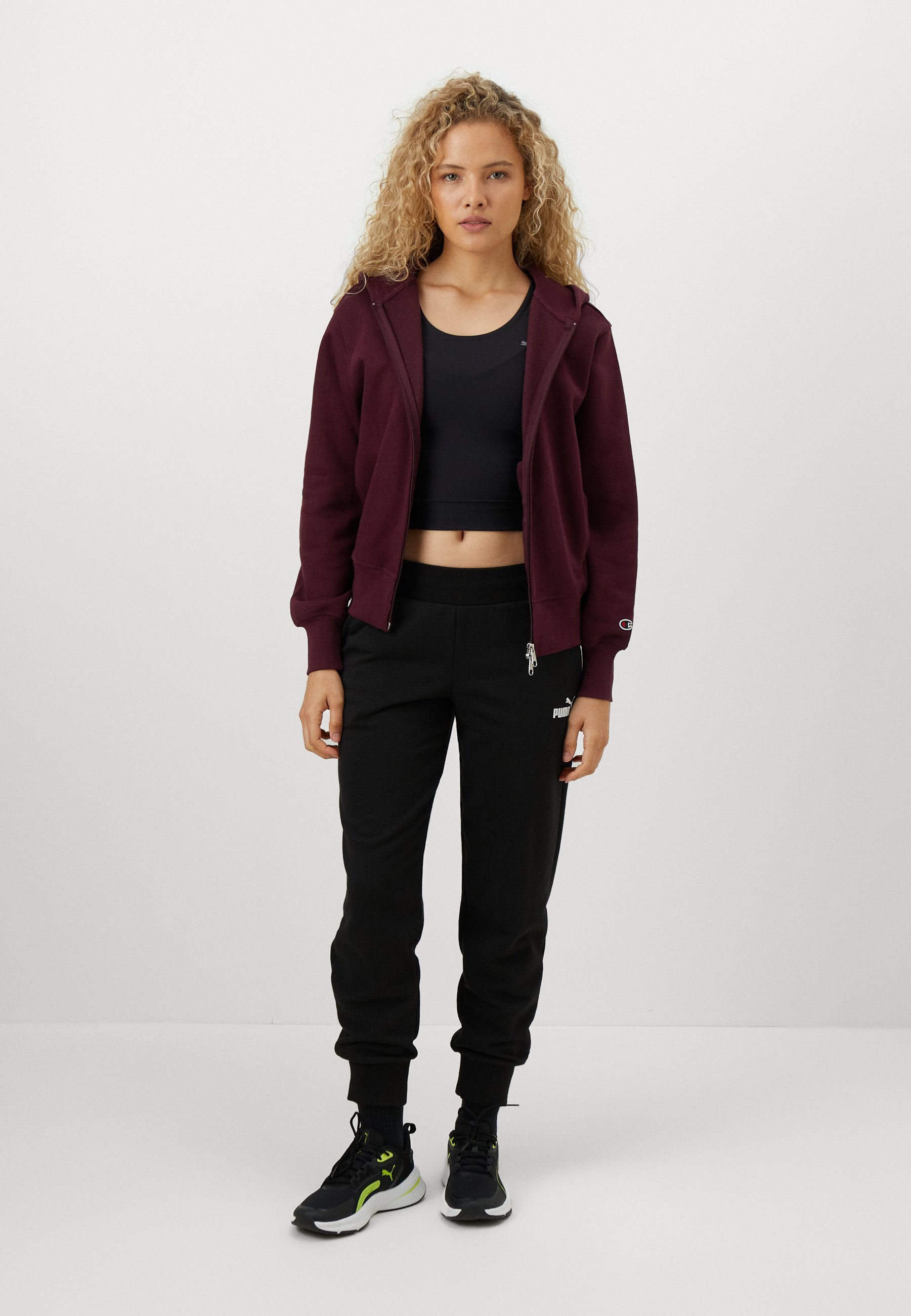 Champion ICONS TONAL FULL ZIP HOODIE - Bluza rozpinana - bordowa