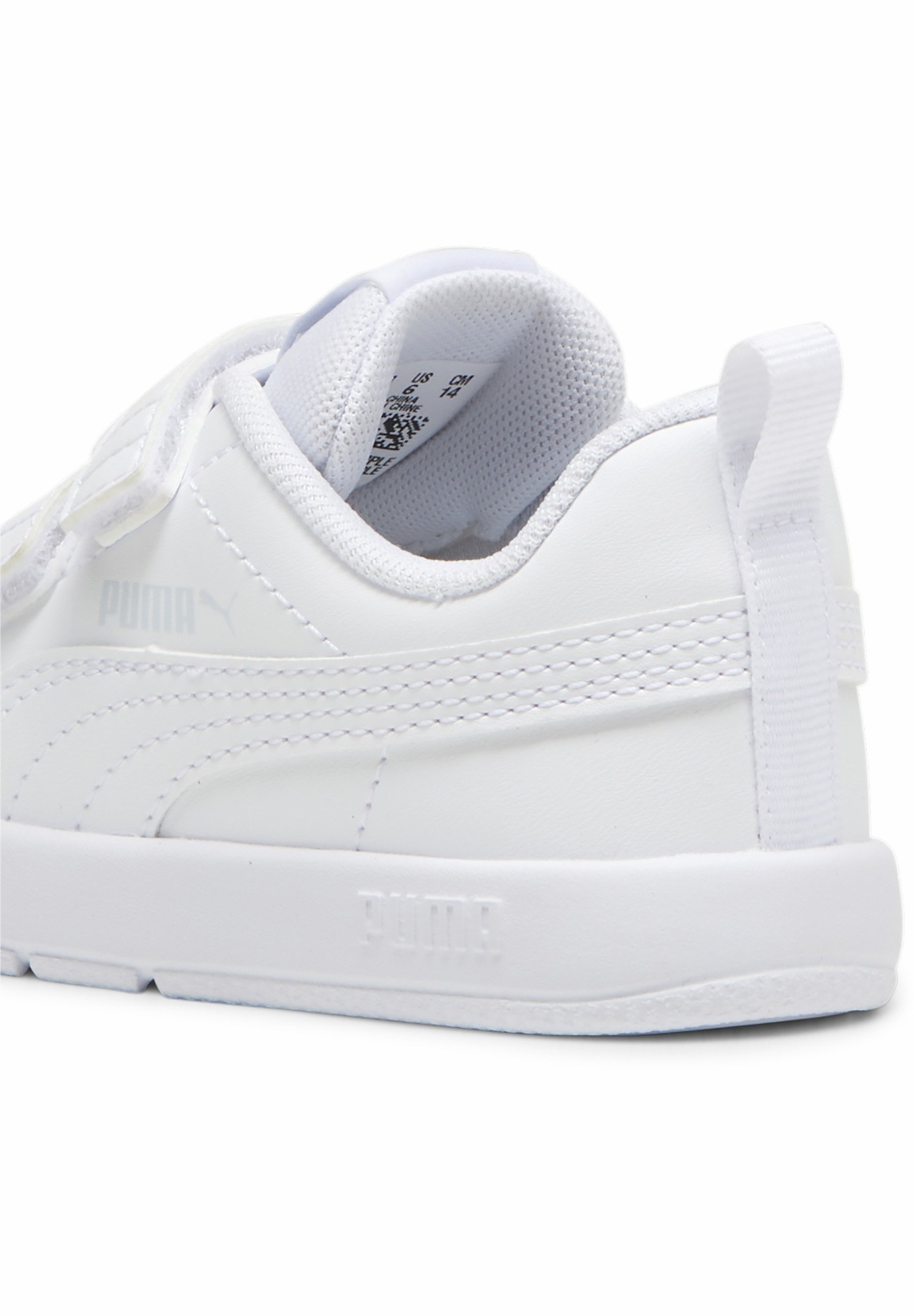 Puma COURTFLEX - Wandelschoenen - wit met zilverkleurige mist