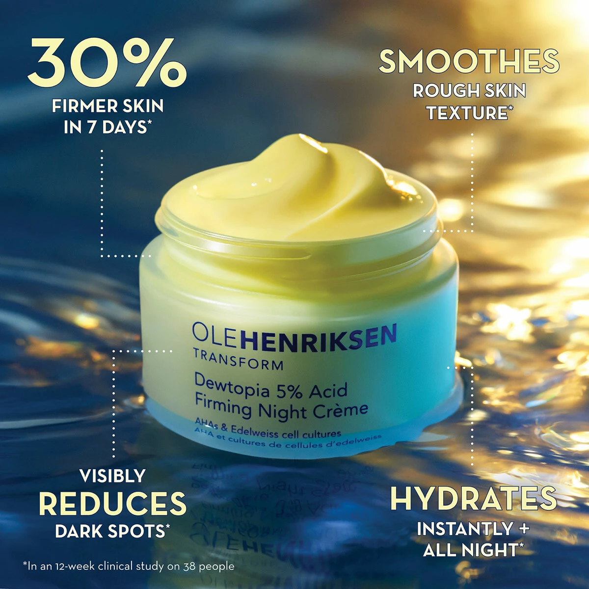 Dewtopia 5% učvršćujuća kisela noćna krema 50 ml - Ole Henriksen