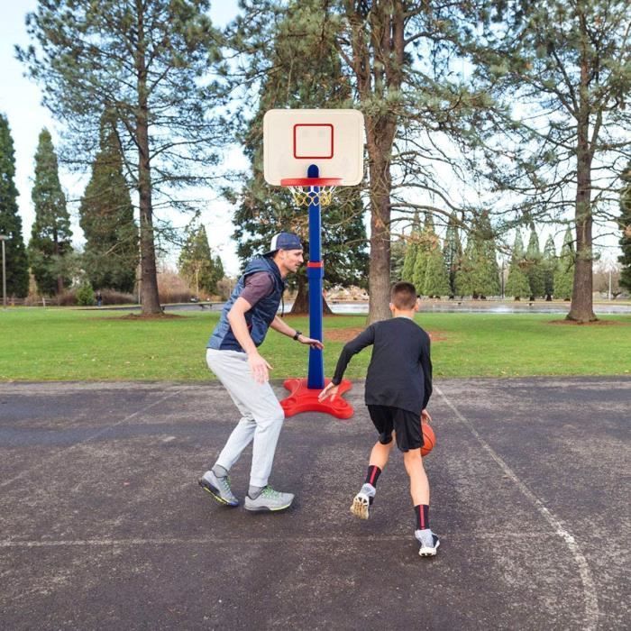 Aro de baloncesto COSTWAY, altura ajustable entre 160 y 216 cm, ideal para uso en interiores y exteriores, para niños a partir de 3 años.