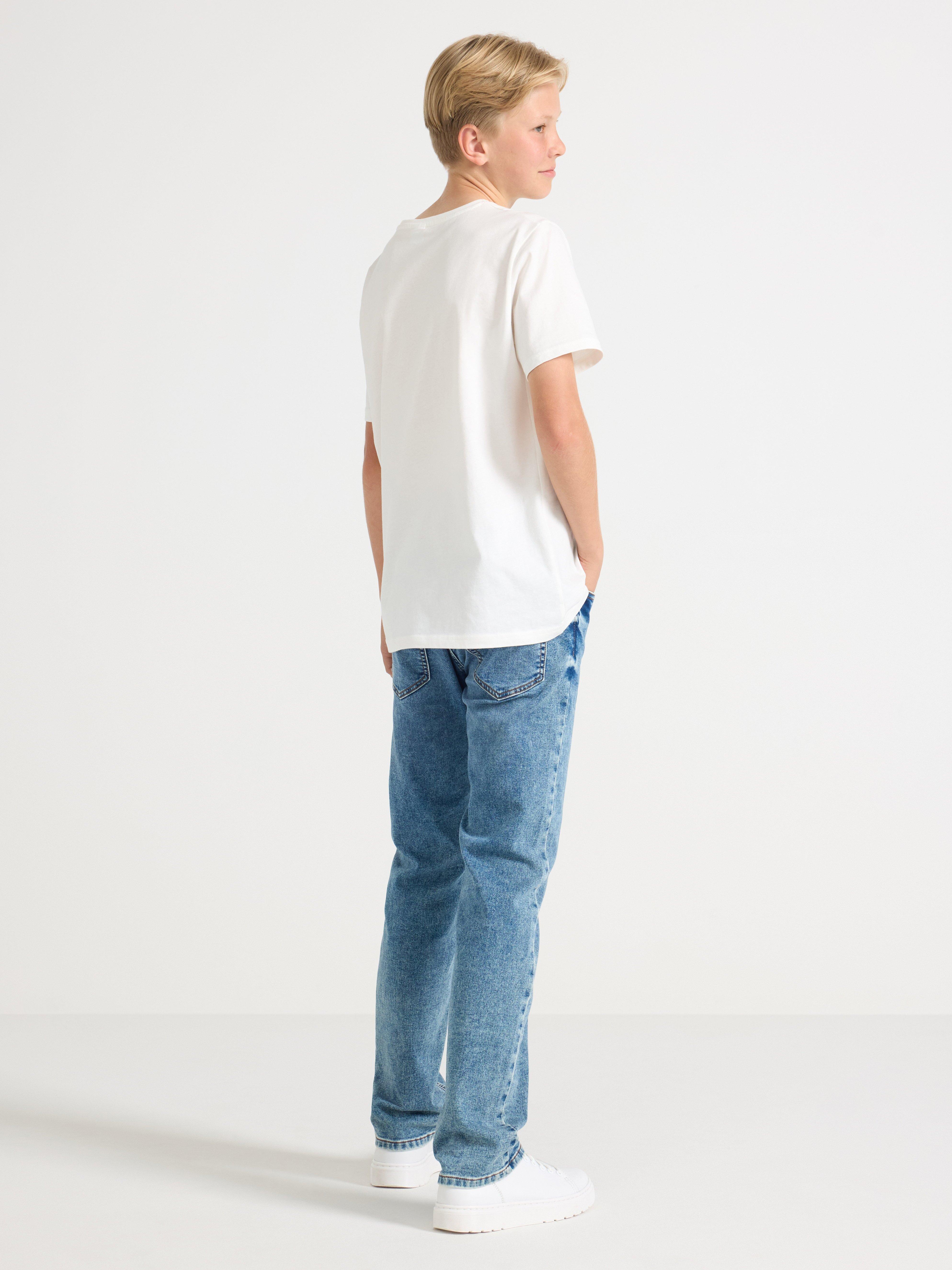 STAFFAN Calça jeans reta em malha com cintura normal. Denim