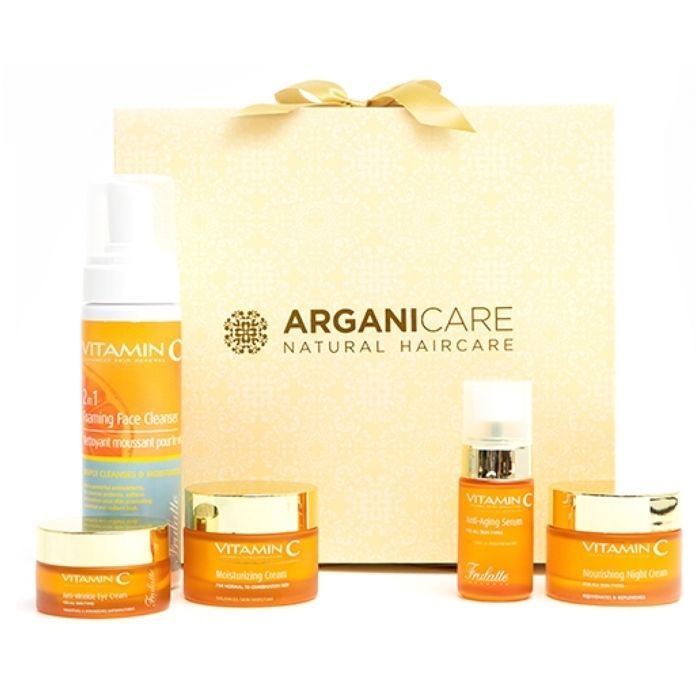 Arganicare Coffret Soins Visage Vitamine C — Routine complète 5 produits anti-âge & éclat