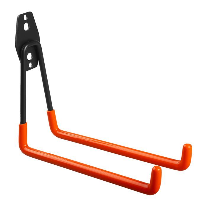 Soporte de pared para garaje - Maclean - MC-444 - Acero - Carga máxima 25 kg - Negro y naranja