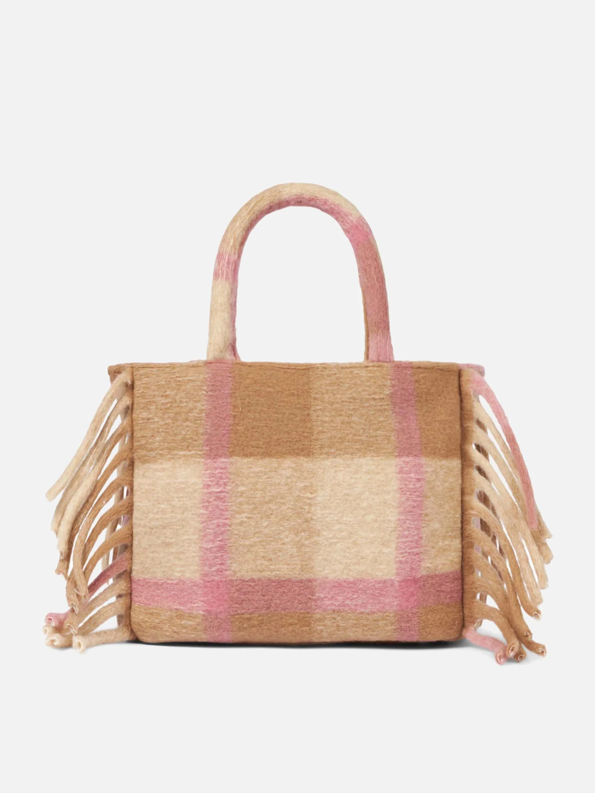 Bolso Colette cubierto con estampado de tartán.