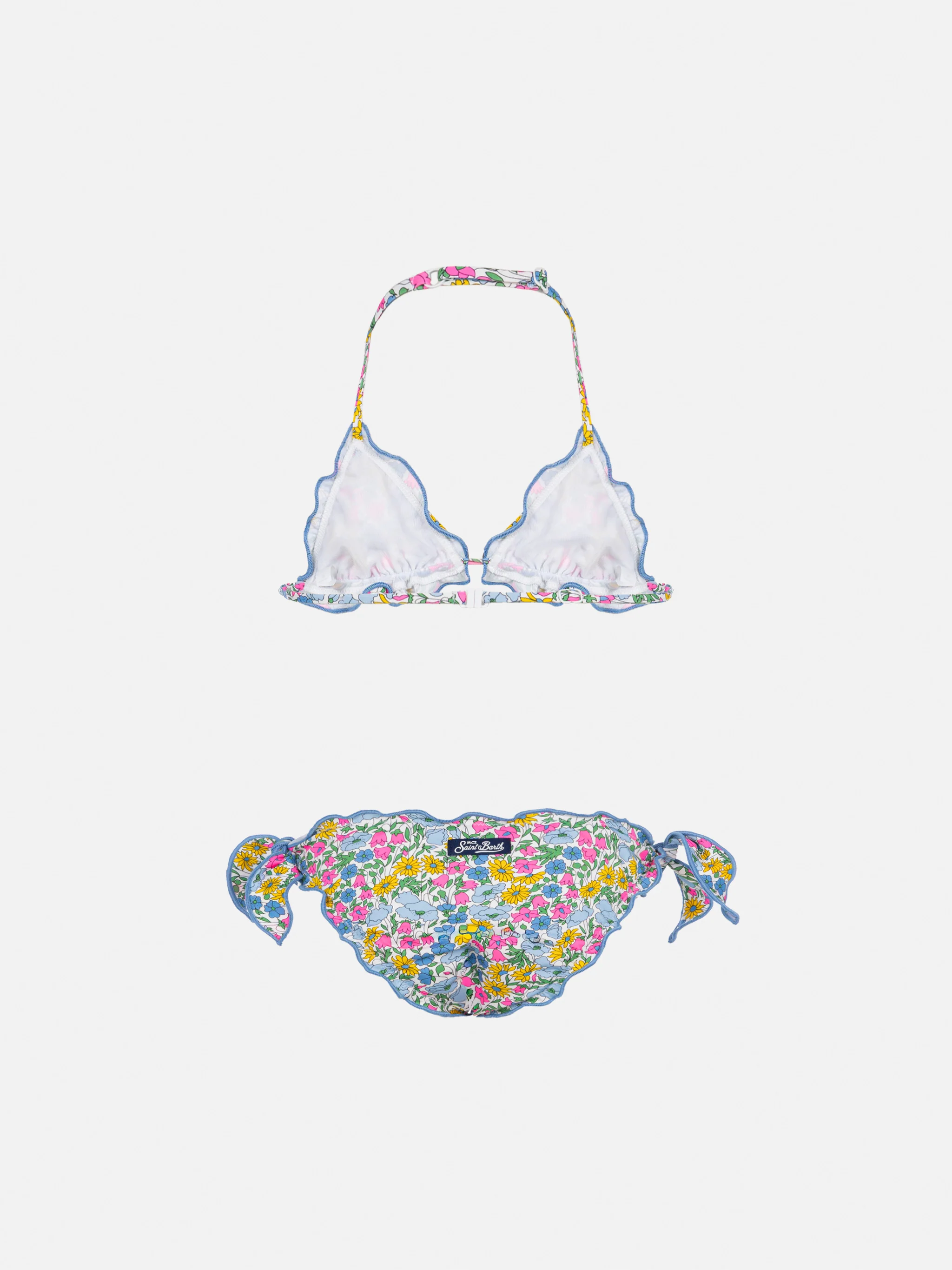 Bikini a triangolo classico Cris con stampa Poppy and Daisy | MADE WIT