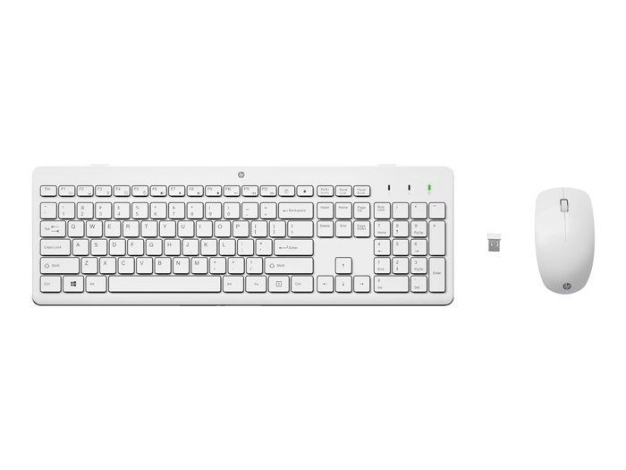Toetsenbord- en muiscombinatie - HP - 230 - Draadloos - Wit - Frans