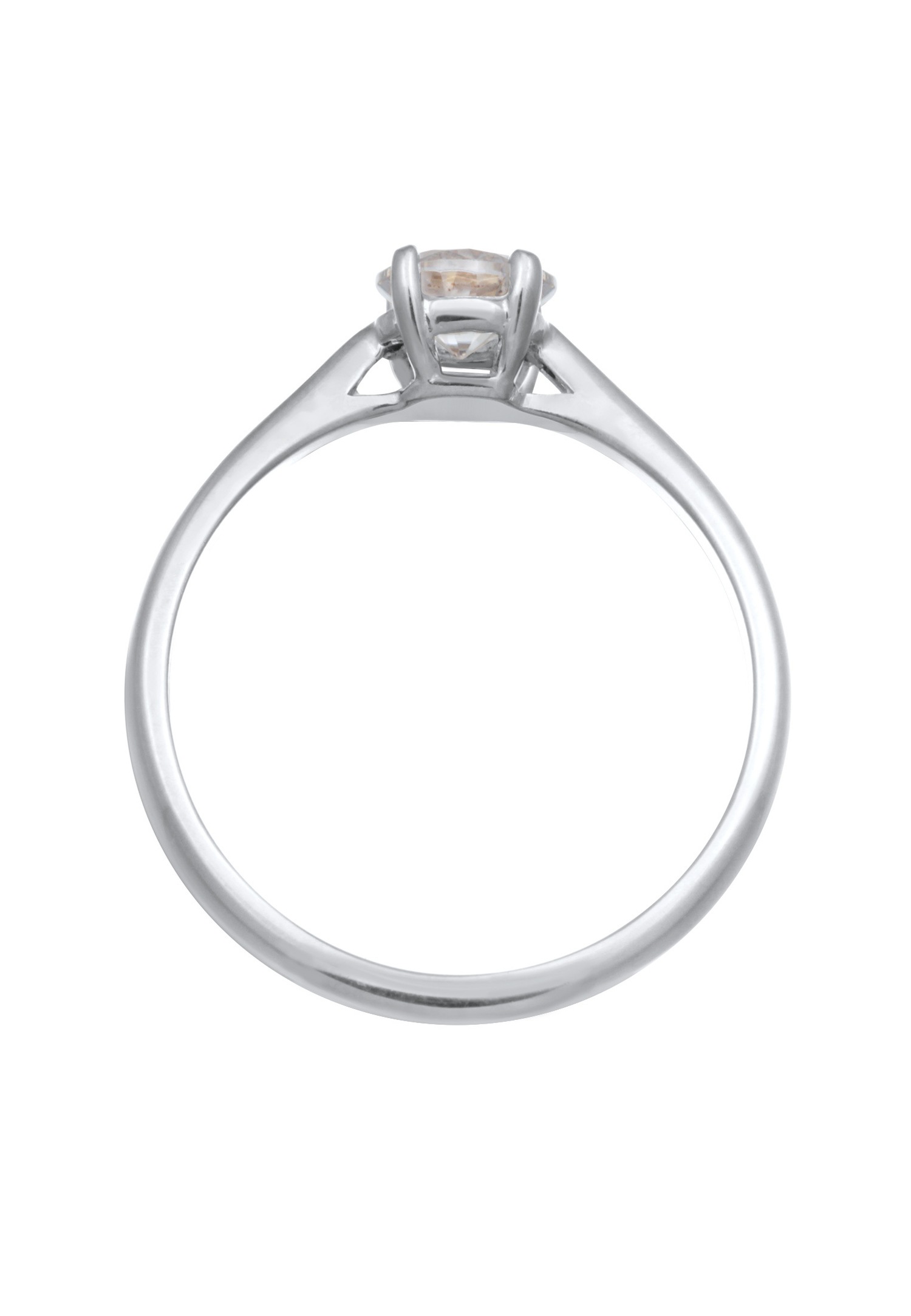 Elli PREMIUM Femmes Bague de fiançailles Solitaire avec Moissanite en Argent Sterling 925 Plaqué Or