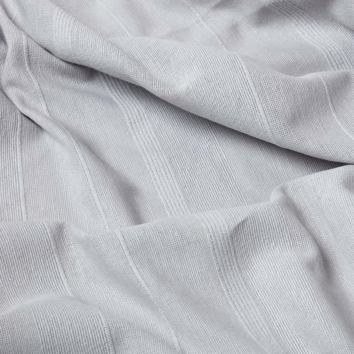 Manta para cama o sofá – Rajput tejida a mano – Gris claro – 255 cm x 360 cm