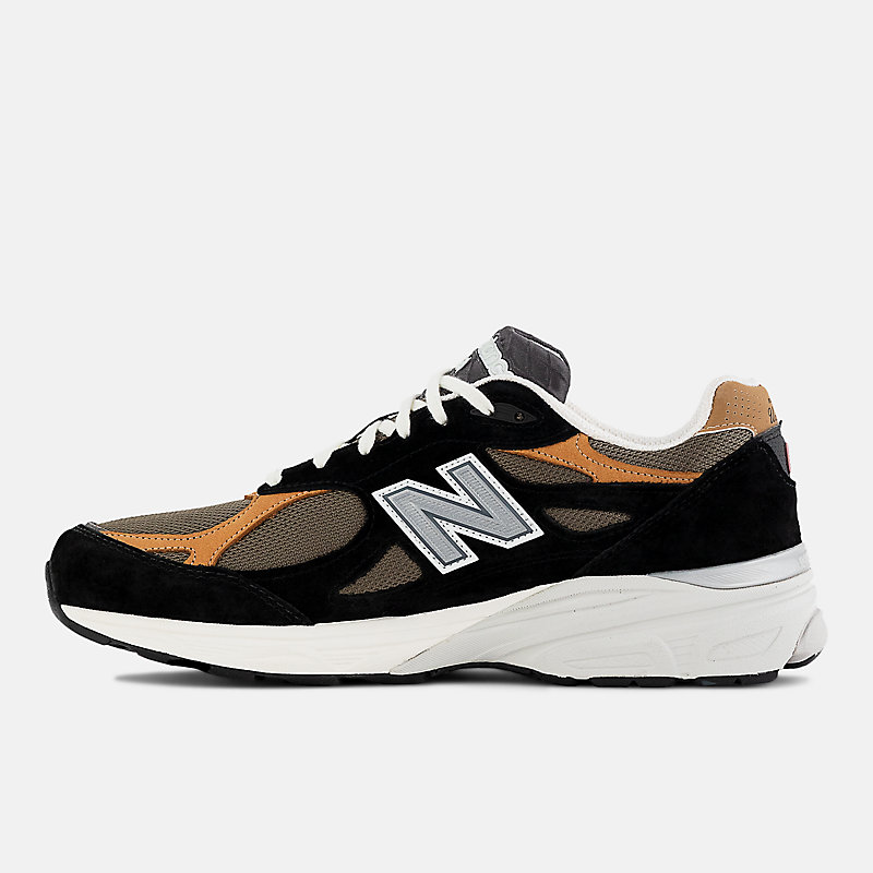 FABRICAT în SUA Pantofi bărbătești 990v3 - Negru cu maro