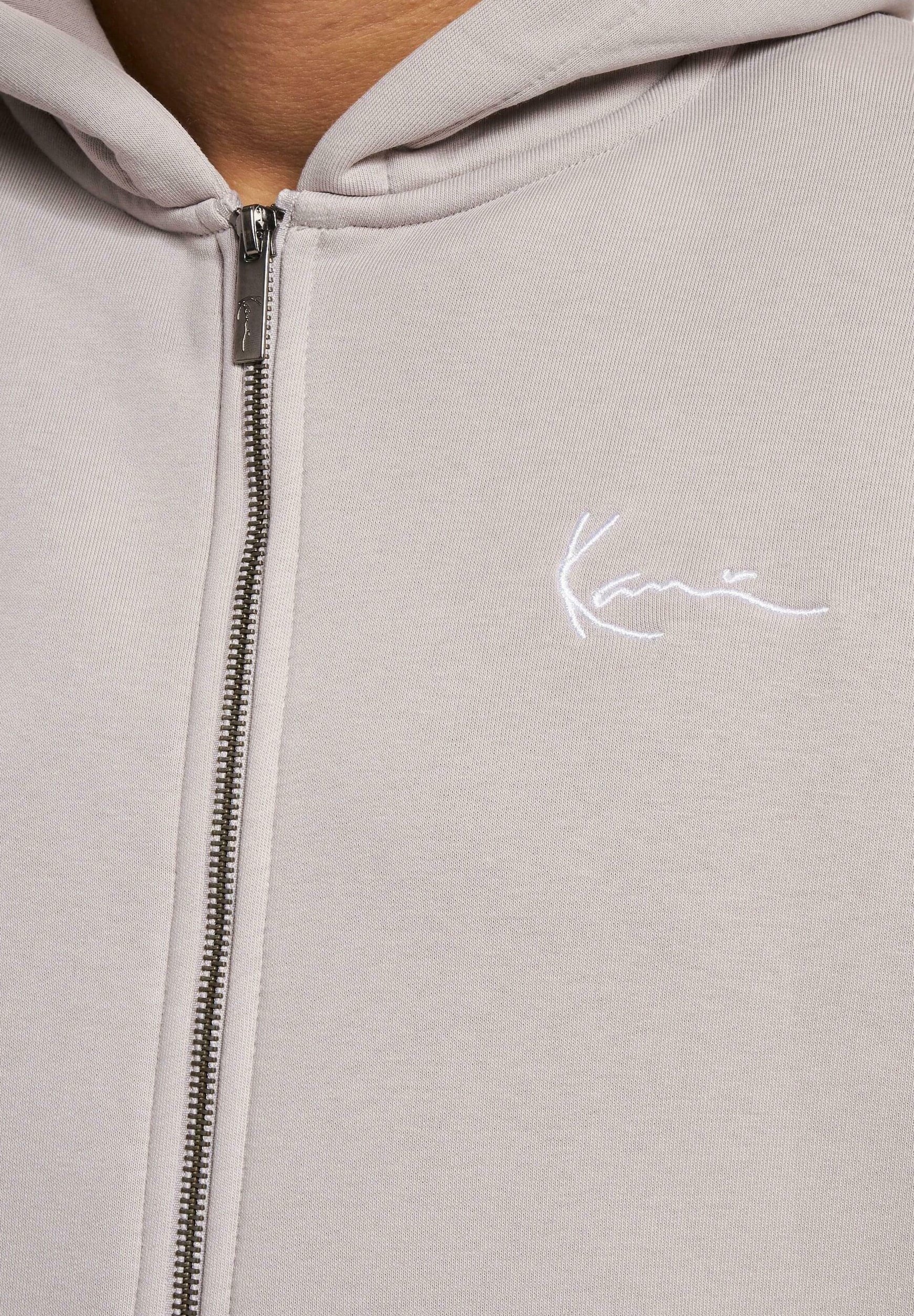 Karl Kani CHEST SIGNATURE ESSENTIAL ZIP - Sweatshirt met ritssluiting - lichtgrijs
