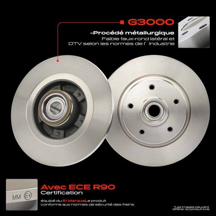 Frankberg 2x disques de frein essieu arrière pour Renault Fluence L3 Grand Scénic III JZ0/1 Année dès 2009
