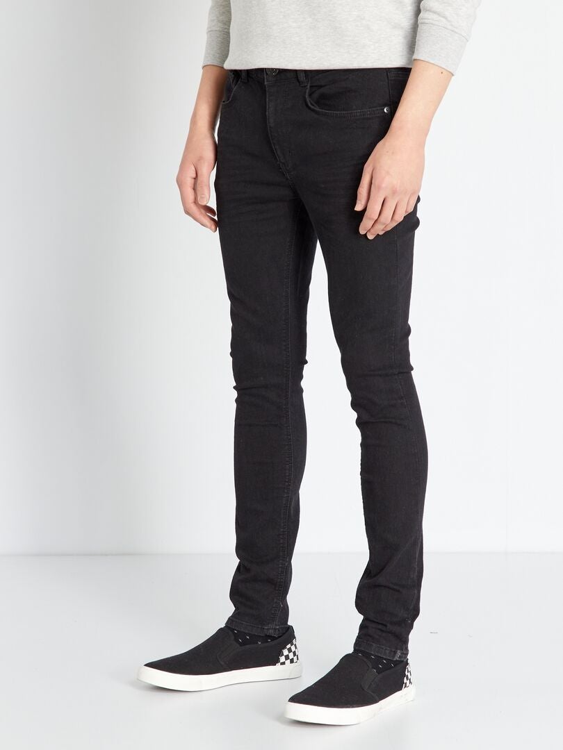 Pantalones vaqueros ajustados L34 - NEGRO