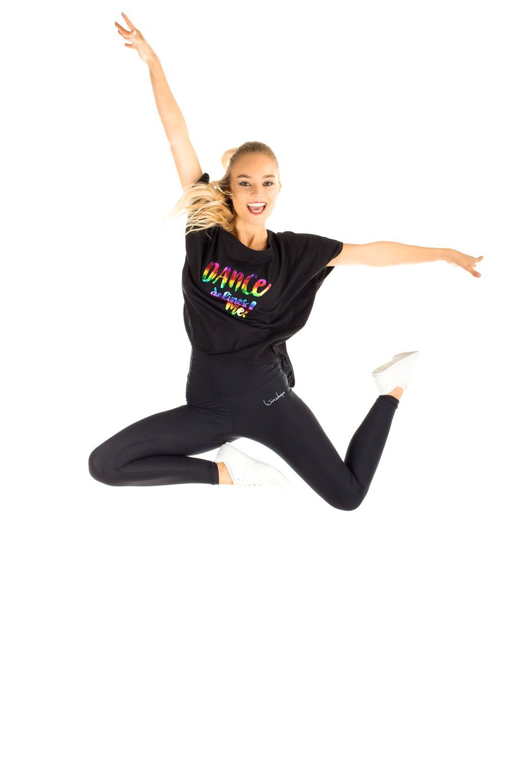 Winshape MCT017 ULTRA LIGHT - T-shirt met print - zwart
