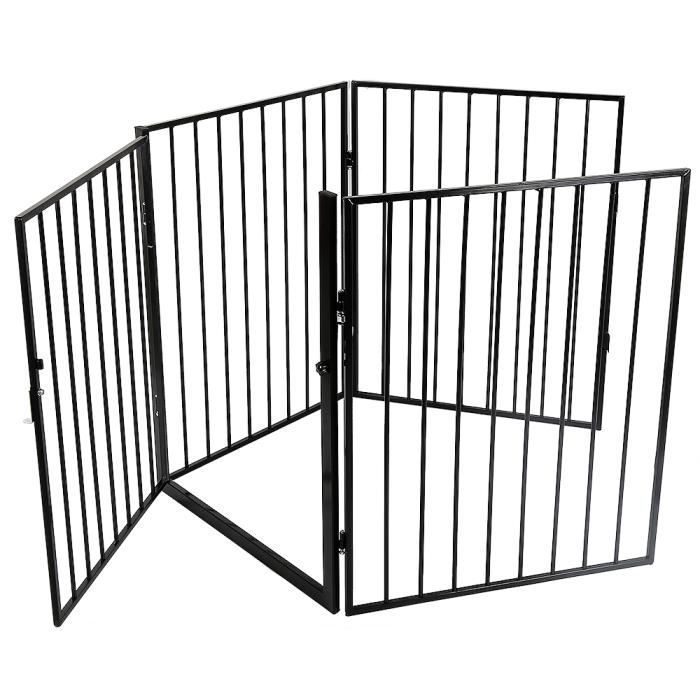 Willonin® 240 cm Kaminschutzgitter - Schwarz - Verstellbar - Kaminschutzgitter