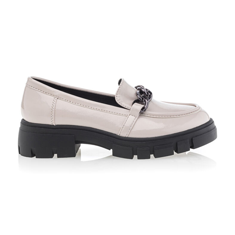 Beige loafers/båtskor för flickor