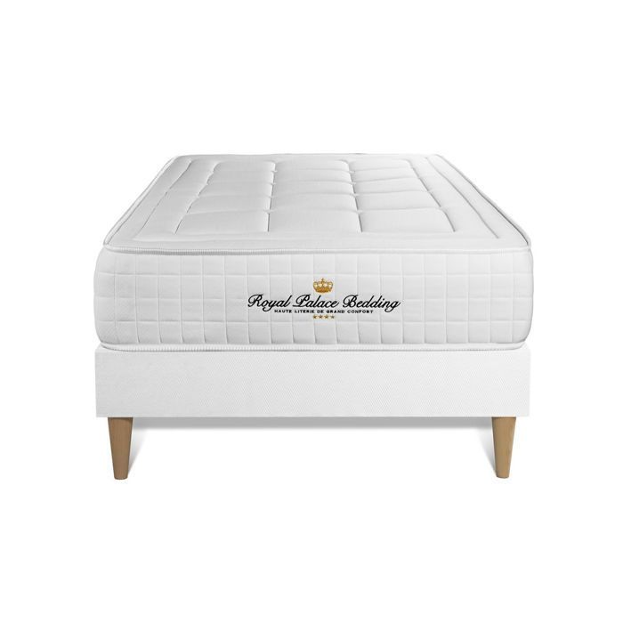 Mattress and bed base set - ROYAL PALACE BEDDING - Balmoral 90x200 cm - High-resilience foam - Firm