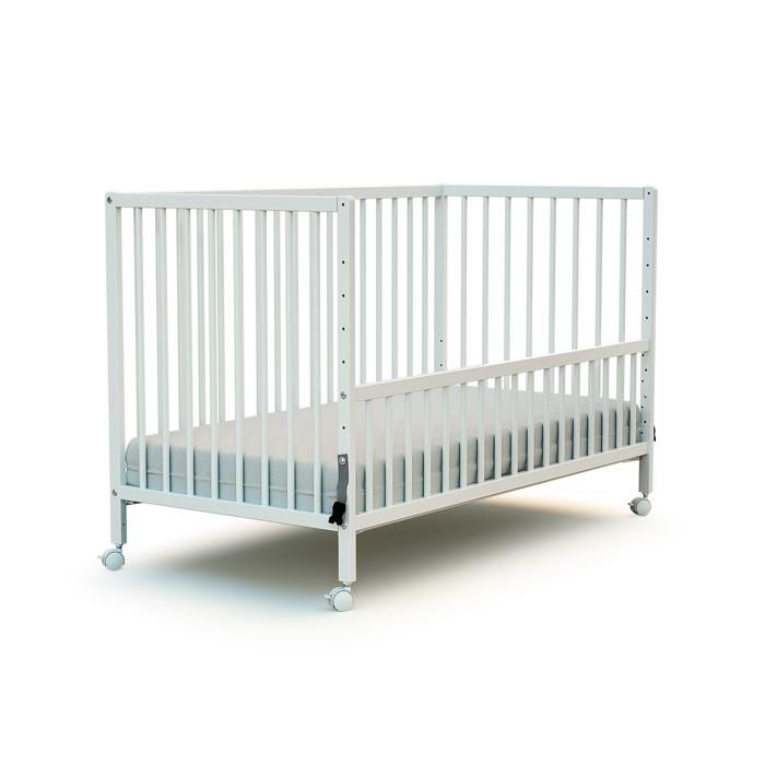WEBABY - Lit bébé cododo en bois avec roulettes 60 x 120 LIO  Blanc - Taille unique