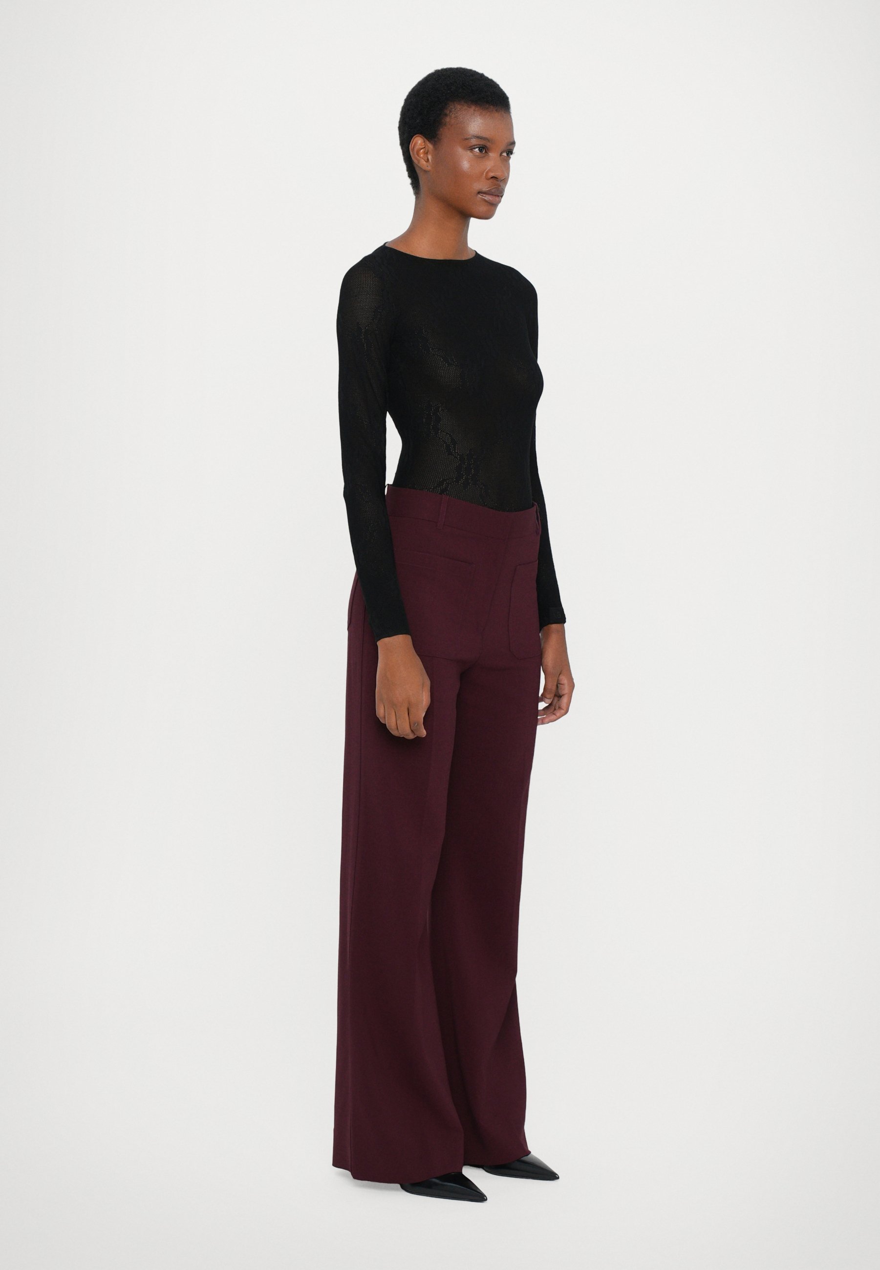 Victoria Beckham top met lange mouwen en open rug - Top met lange mouwen - zwart