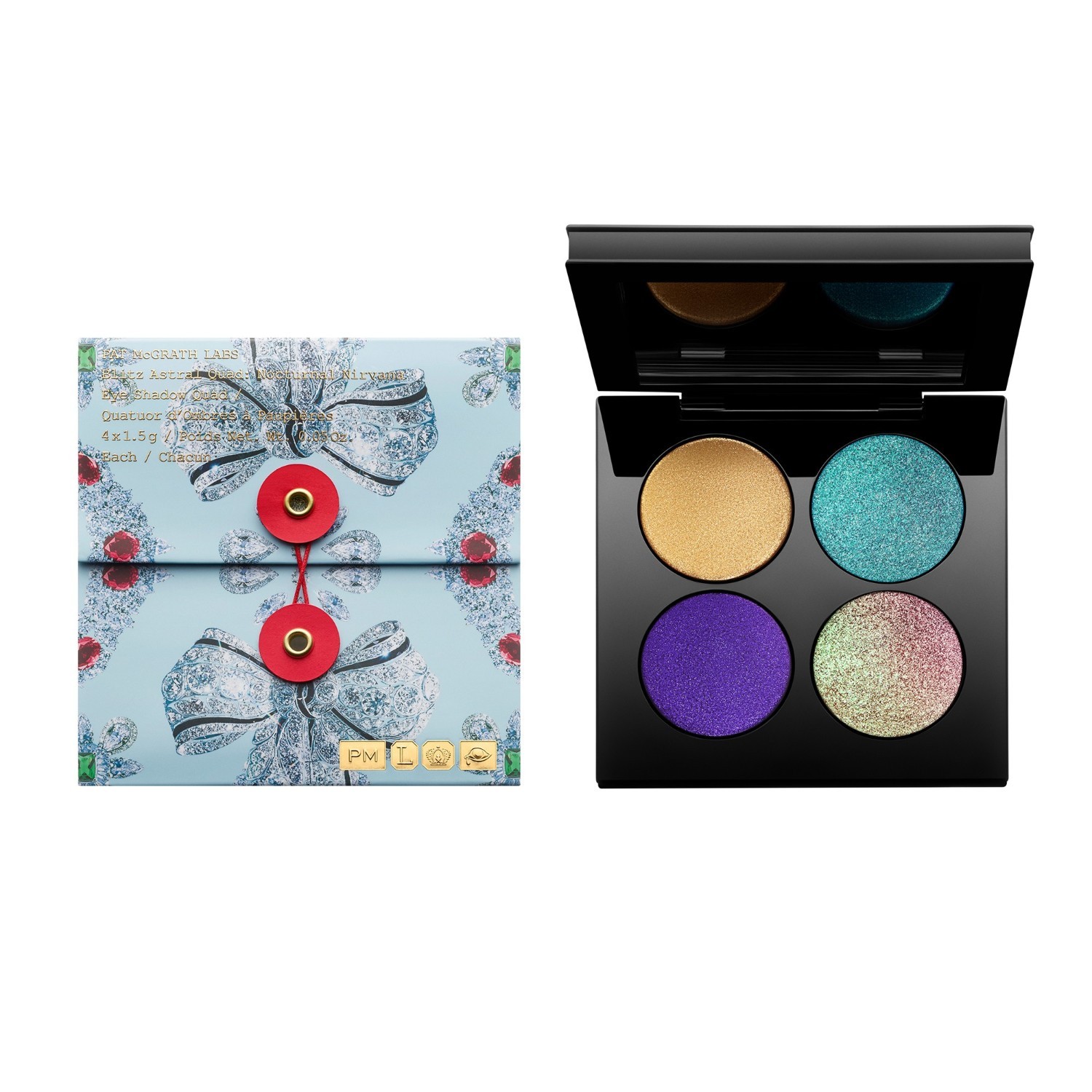 Pat McGrath Labs acu ēnu palete Blitz Astral Quad: Nakts Nirvana - 5,6 g