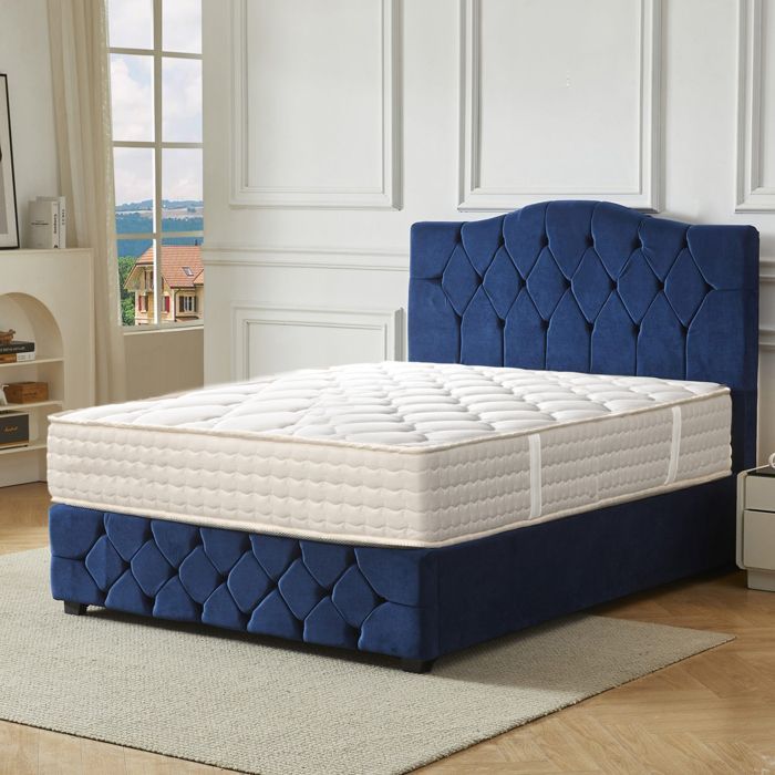 Colchón reversible DENIA de 180x200 cm, fabricado en espuma de alta densidad, zonas de descanso independientes, firme, lado verano/invierno, 20 cm de grosor.