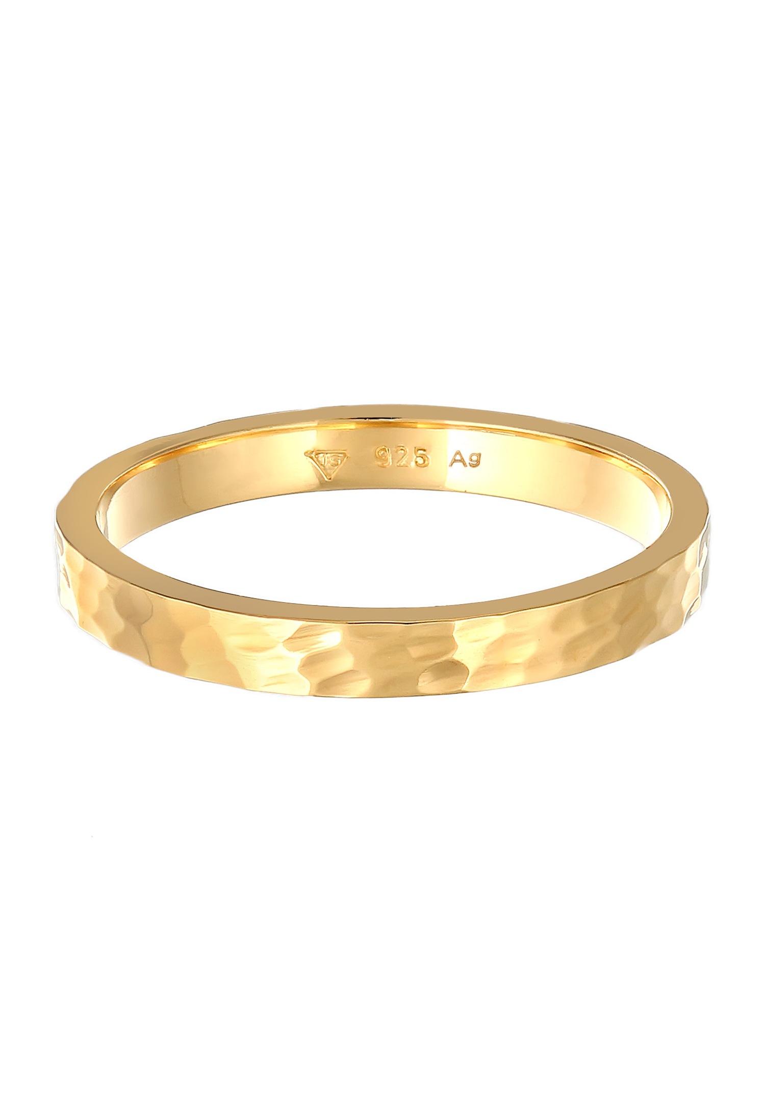 Elli Femmes Pinky Promise de Base Martelé en argent sterling 925