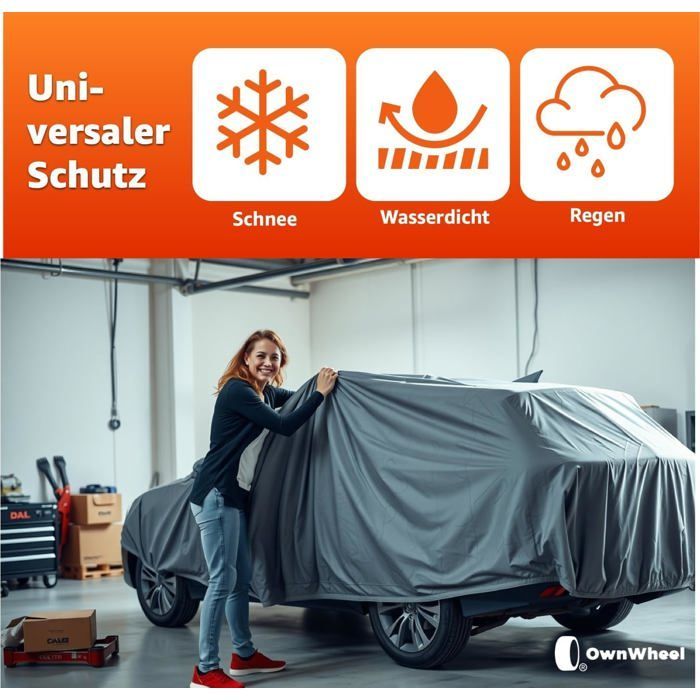 Housse SUV imperméable universelle pour protection et couverture voiture – bâche auto – 490 × 190 × 180 cm