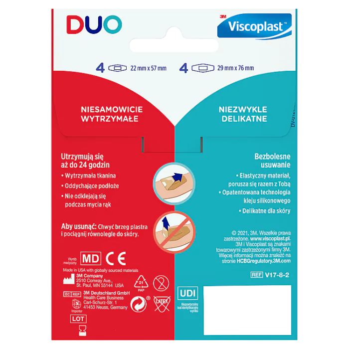Viscoplast Duo, Zestaw plastrów, 2 Rozmiary