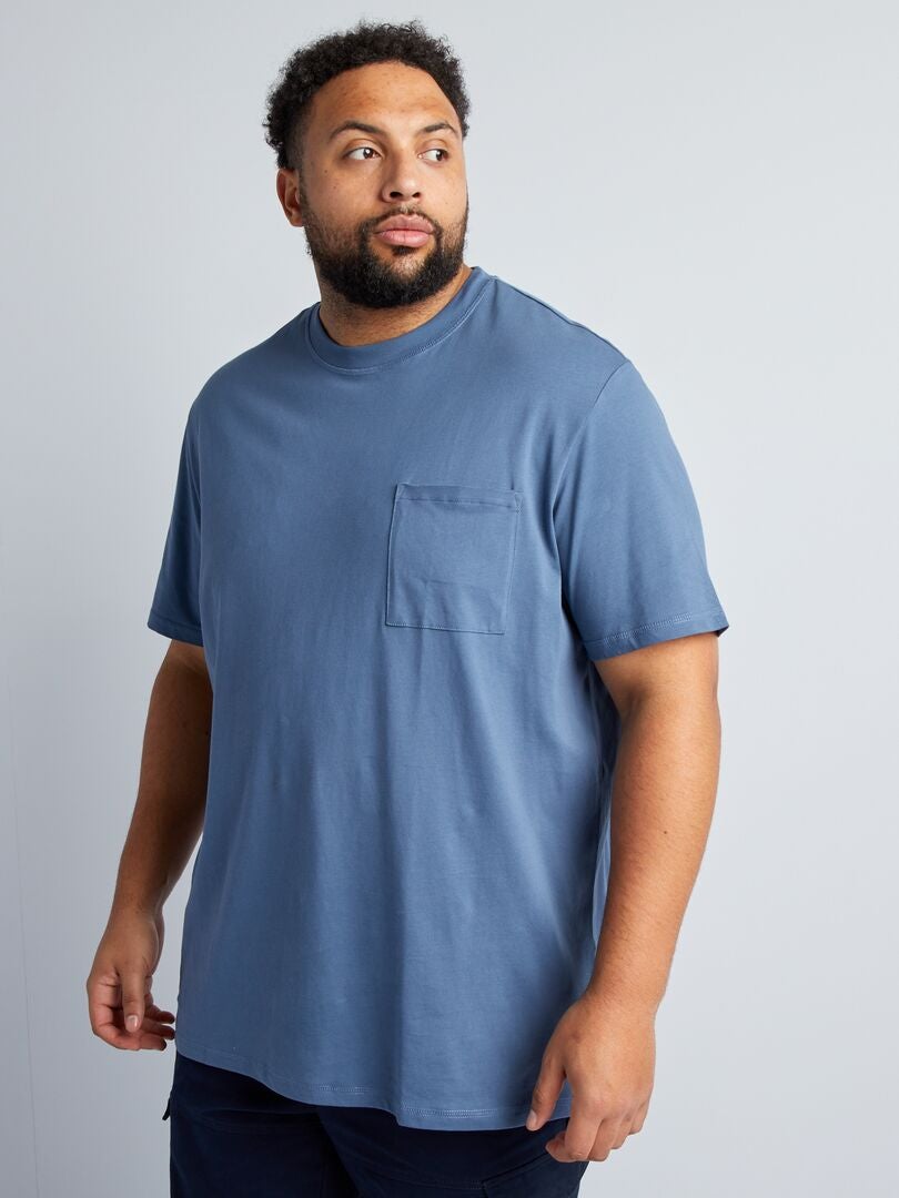 Camiseta de malha lisa - AZUL