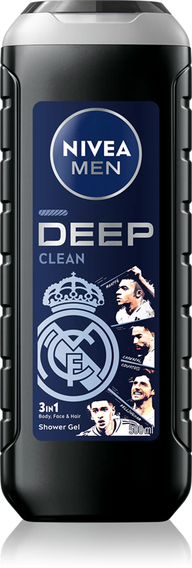 NIVEA MEN Real Madrid Gel de Banho Hidratante 3 em 1
