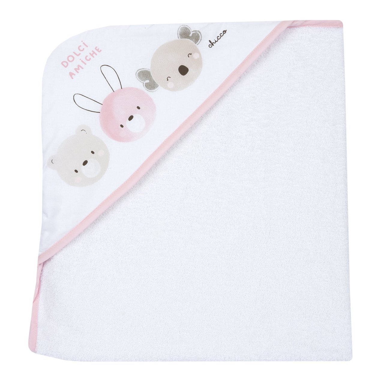Rosa Kapuzenhandtuch für Babys
