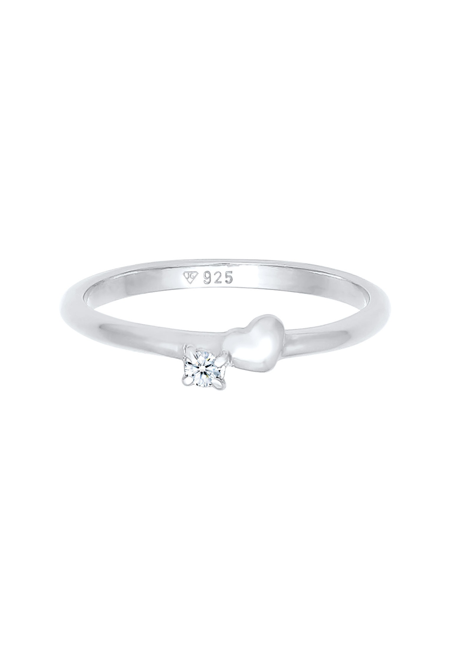 Elli DIAMONDS Diamant (0.03 ct.) Herz Symbol 925 Sterling Silber