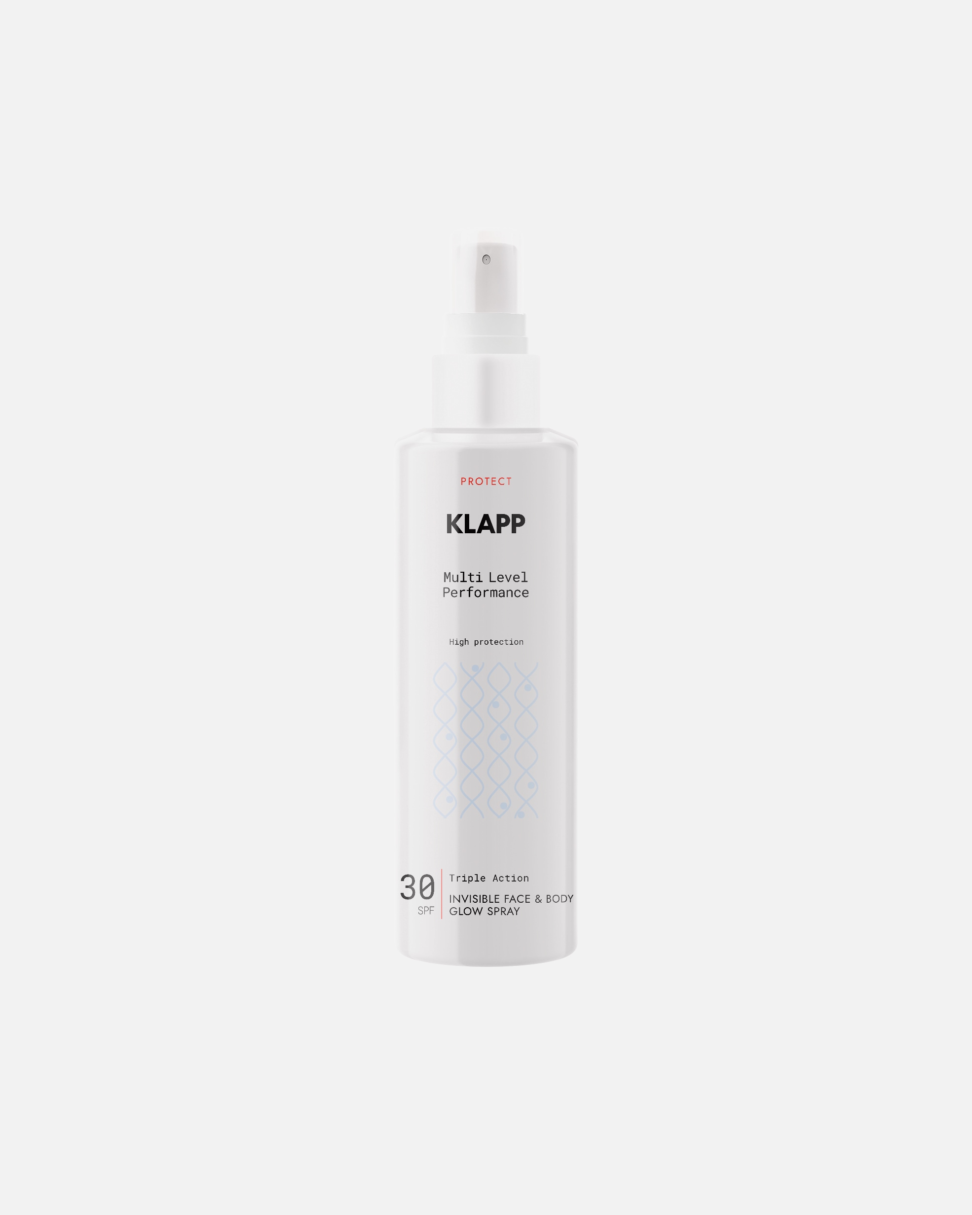 Klapp Sun Spray Multi Level Performance Trippelvirkende solkrem Usynlig ansikts- og kroppsspray med glødeffekt SPF 30 - 30 ml