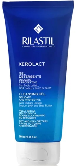 Rilastil Xerolact reiniger 200 ml voor de droge en gedehydrateerde huid