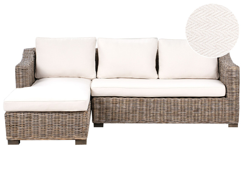 Sofa narożna rattanowa pleciona narożnik