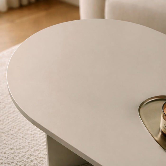 CALICOSY - Tavolino ovale L119 cm - IRIS - Cashmere