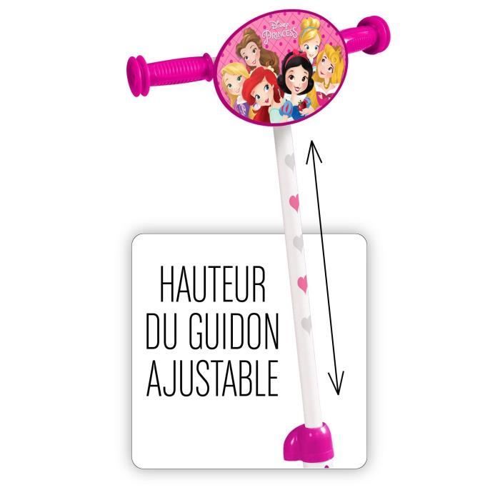 Dreirad-Scooter – STAMP – DISNEY PRINZESSINNEN – Höhenverstellbar – Rutschfeste Trittfläche