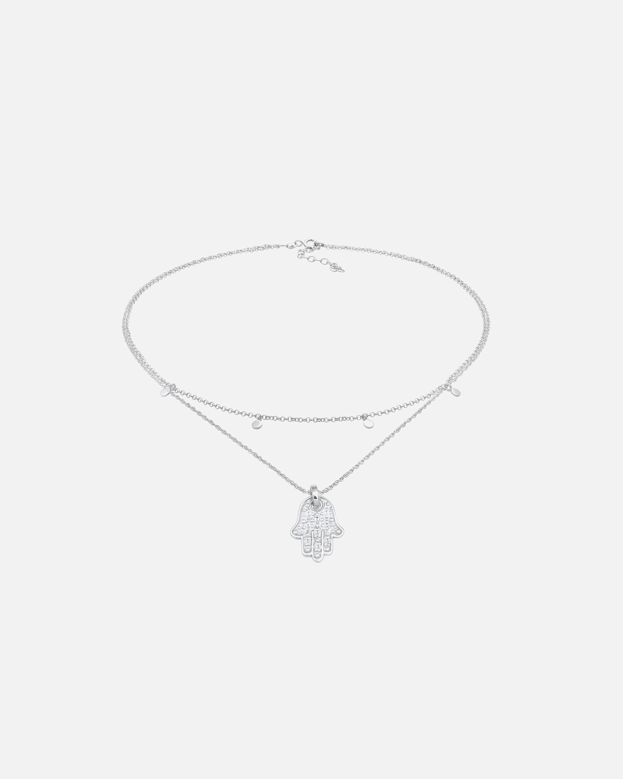 Elli Pendentif de main Hamsa pour femme avec cristaux de zirconium en argent sterling 925
