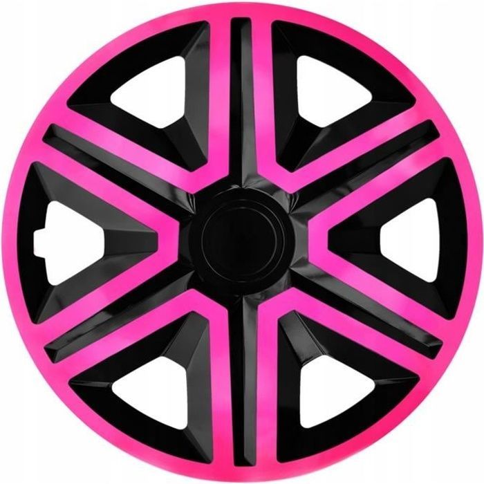 ACTION Radkappen, schwarz-rosa, 14 Zoll, 4er-Set