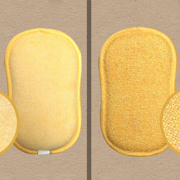 Keramische pannen, set van 3 + schoonmaaksponzen