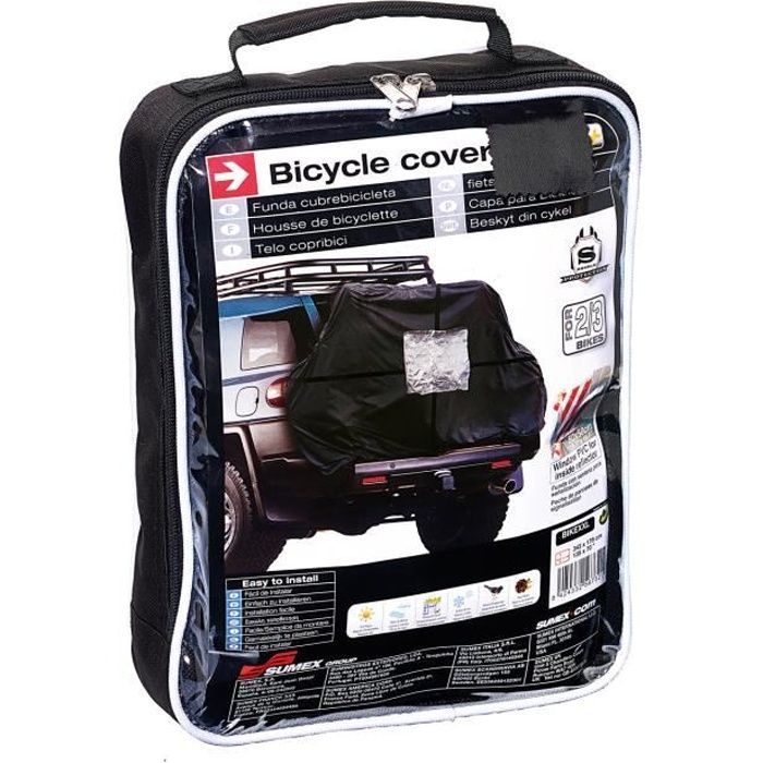 Funda protectora - Autocaravana - 2/3 bicicletas - 343 x 178 cm - Bolsillo para señalizar - Duradera