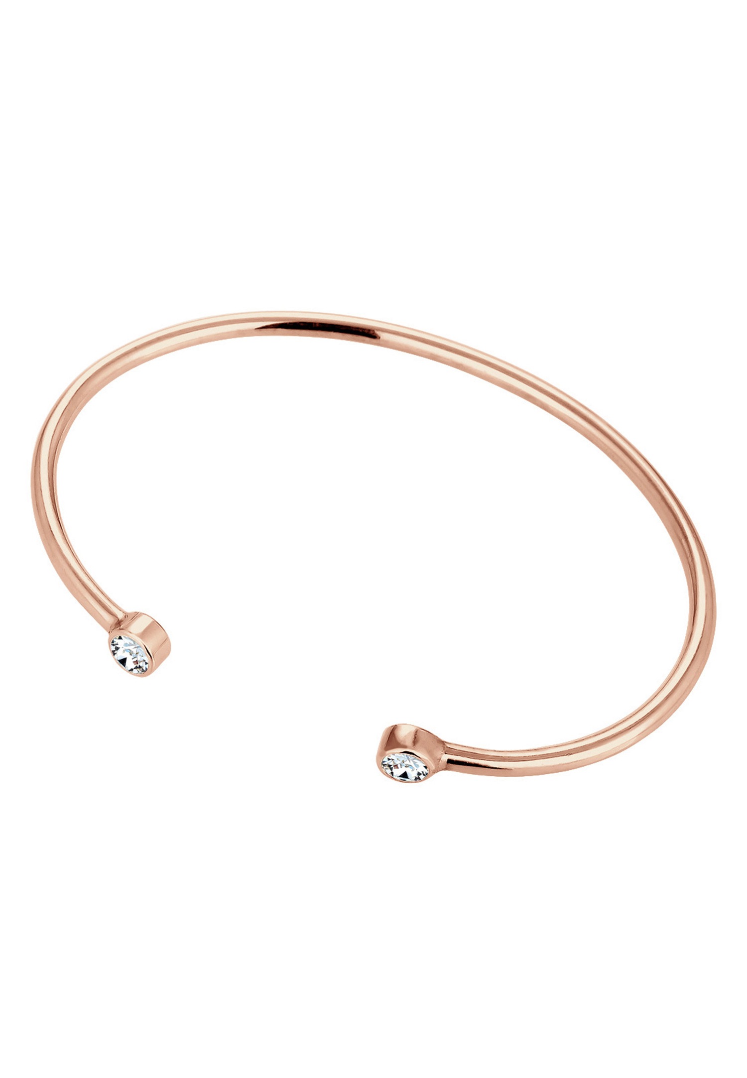 Elli Femmes anneau de bras géo minimaliste avec cristaux en argent sterling 925