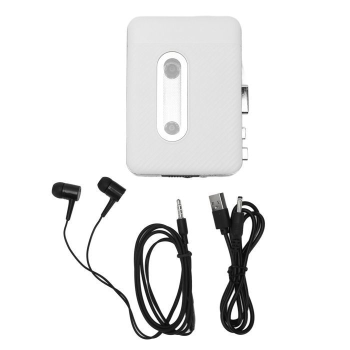 Lecteur de cassettes - Rétro - USB - Convertisseur MP3 - Portable - Écouteurs inclus