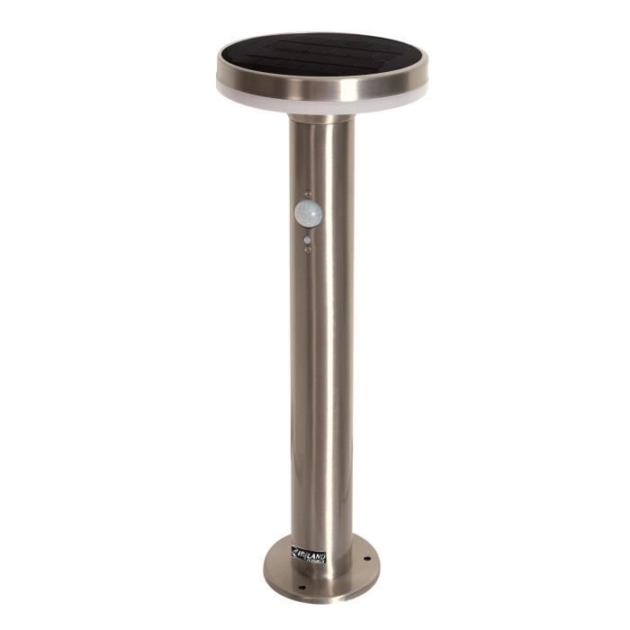 Stella solar bollard, 50cm high, round on a spike with motion sensor - PRLUMSOL3-P50 - RIBILAND