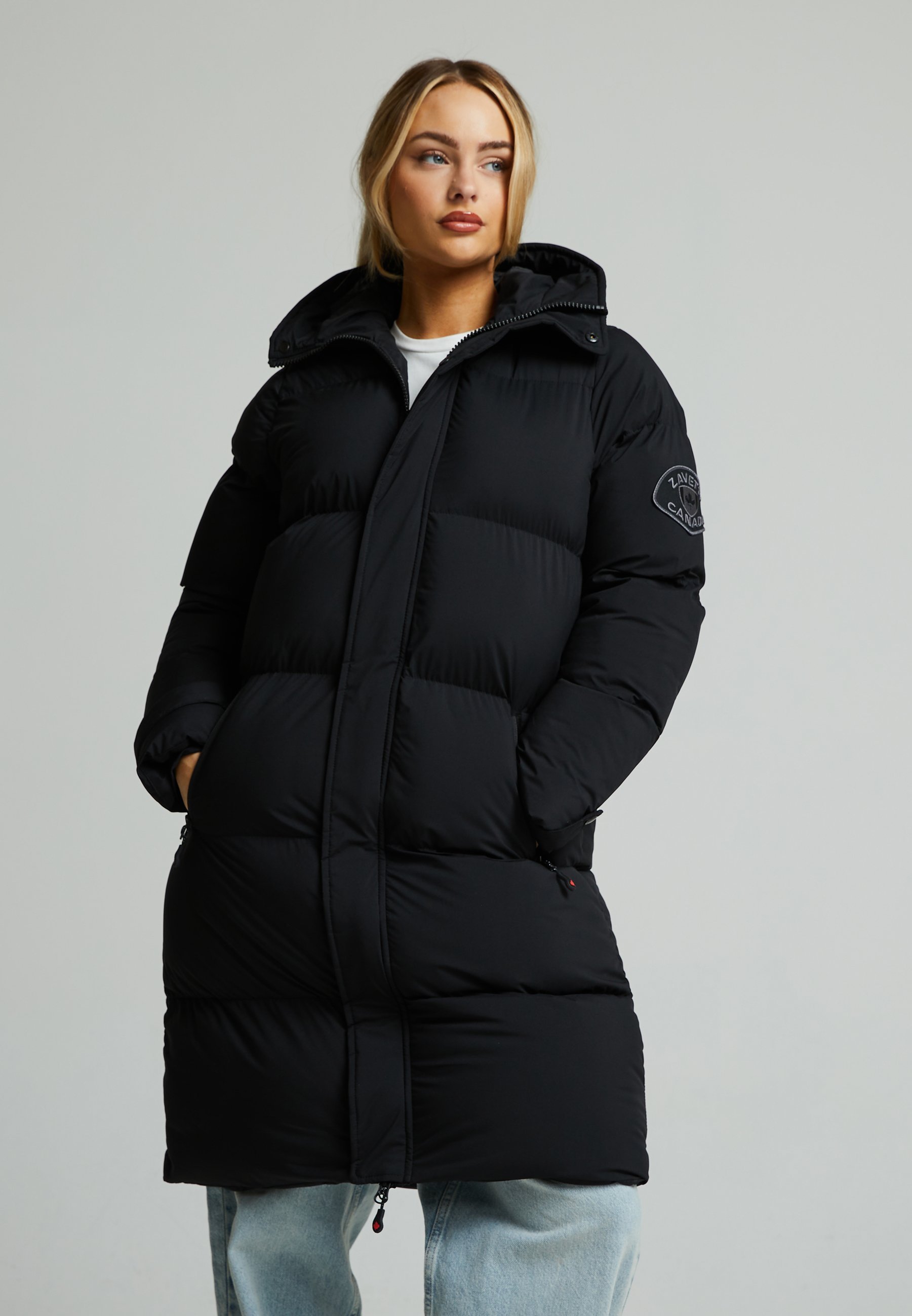 Zavetti Canada ALORA GIACCA PUFFER LONGLINE - Cappotto invernale - nero intenso