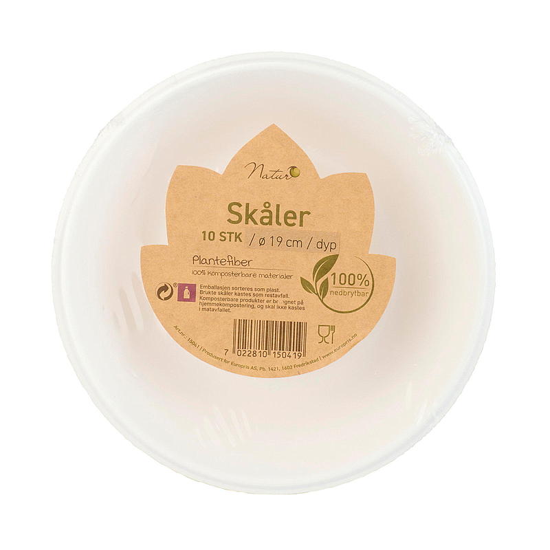 Nature Engångsskålar 10-pack 19 cm