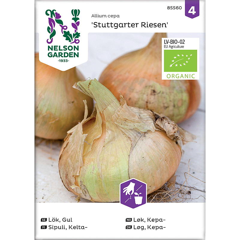 Nelson Garden Seeds Lök Kepa-, Stuttgarter Riesen