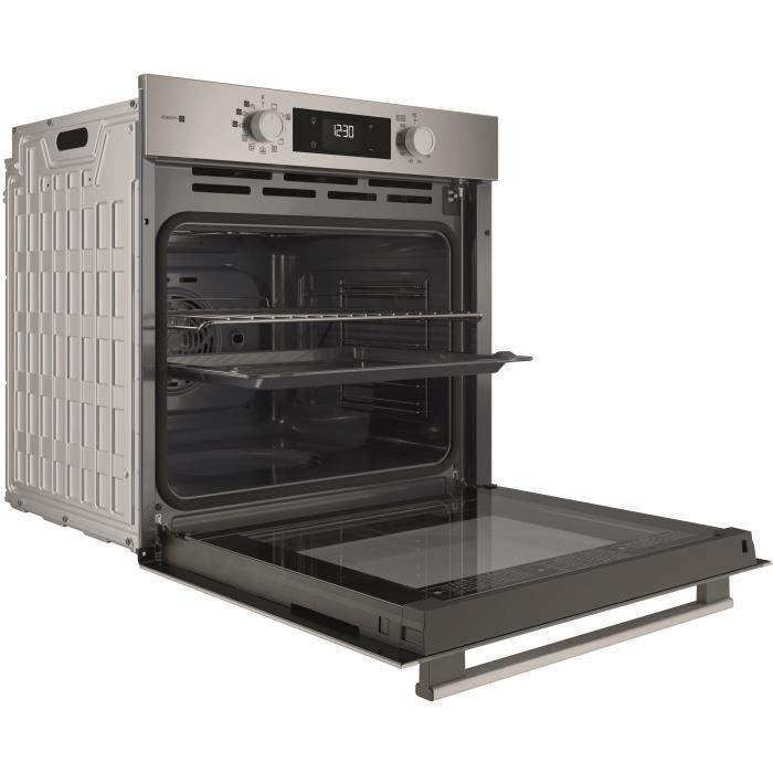 Forno da incasso - Pulizia pirolitica - Cottura ventilata - HOTPOINT - HAO854PSX - Acciaio inox - 71 L - Classe energetica A++ - Funzione vapore