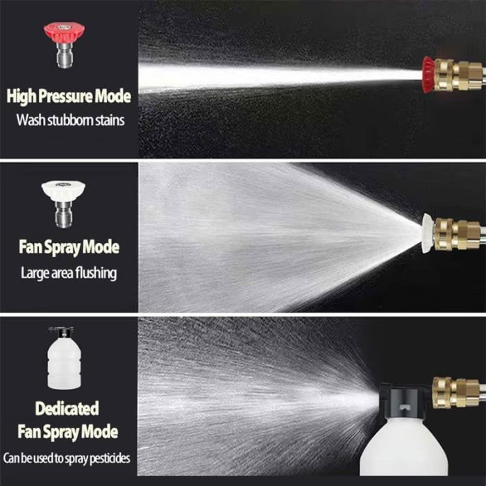 Idropulitrice ad alta pressione senza fili da 60 bar, idropulitrice ad alta pressione alimentata a batteria con 1 batteria inclusa, macchina per il lavaggio auto senza fili