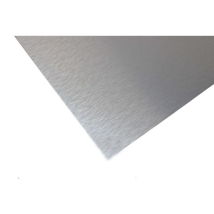 Crédence réversible en aluminium brossé - aluminium brut  - L: 200 cm - l: 100 cm - E: 3 mm - Aluminum brossé