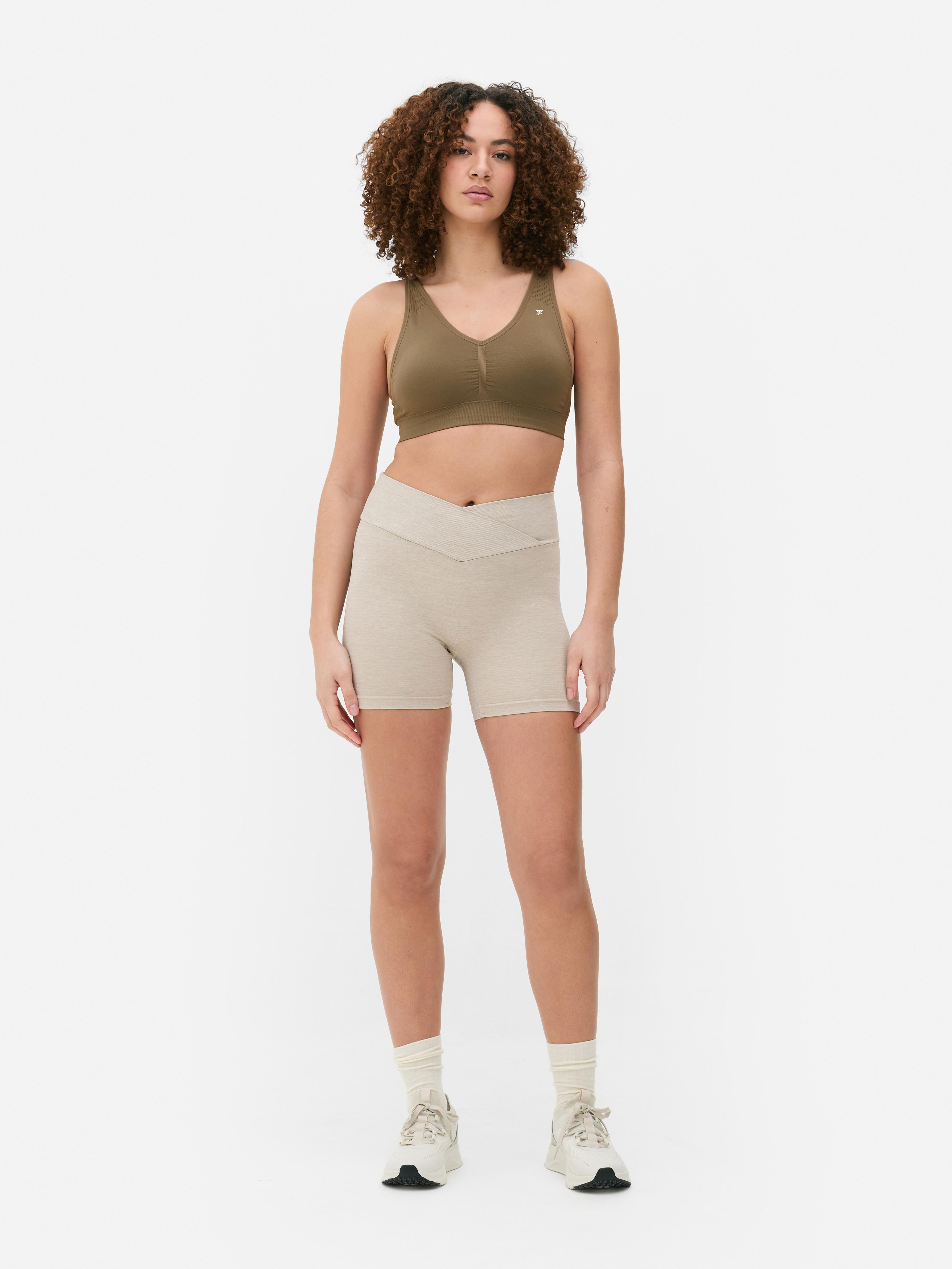 Seamless sports bras, set of 2. Two unpadded sports bras with adjustable straps.